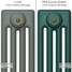 CI-RC-GREEN-021 - Richmond Green 4 Column Victorian Cast Iron Radiator H460mm x W764mm CI-RC-GREEN-021 - Richmond Green 4 Column Victorian Cast Iron Radiator H460mm x W764mm